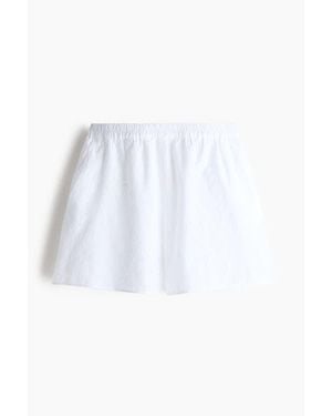 H&M Broderie Anglaise Cotton Shorts - White