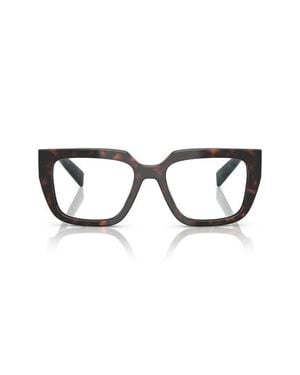 Prada 52Mm Square Optical Glasses - Black