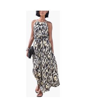 Lascana High Neck Sleeveless Maxi Dress - Black