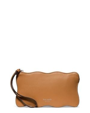 Kate Spade Zippy Leather Wristlet - Brown