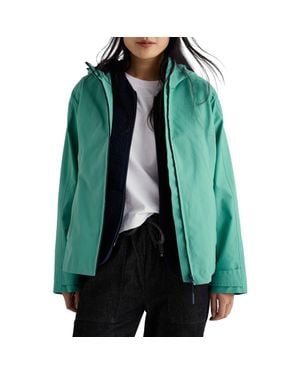 Seasalt Cornwall Waterway Hooded Waterproof Jacket - Green