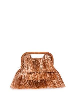 Poolside The Flamands Fringe Clutch - Brown
