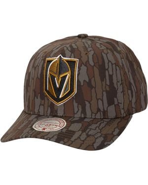Mitchell & Ness Vegas Golden Knights Hidden Pro Crown Adjustable Hat - Brown