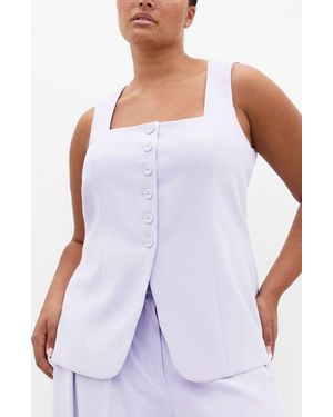 City Chic Abbie Vest - Purple