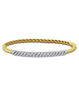 Julianna B Diamond Bangle 14K - Metallic