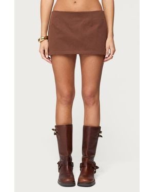Edikted Monrow Micro Skort - Brown