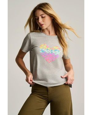 Lisa Todd Heart Beats Cotton T-Shirt - Multicolor