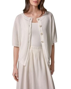 Donna Karan Easy Short Sleeve Cardigan - Multicolor