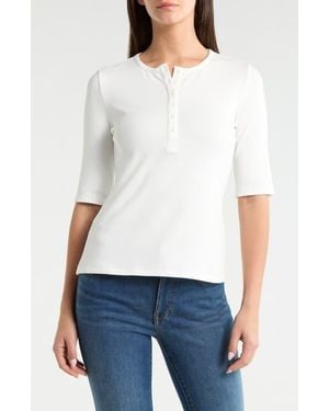 NYDJ Rib Henley - White