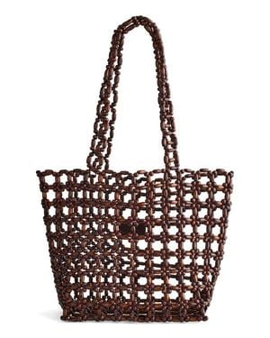 Madewell Wood Beaded Tote - Black