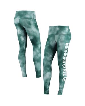 ZooZatZ Michigan State Spartans Cloud Dye Mist Leggings - Green