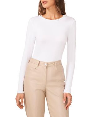 Halogen® Crewneck Long Sleeve T-Shirt - White