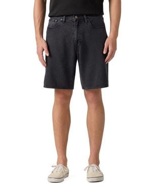 Levi's 468 Striped Loose Shorts - Black