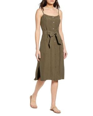 Rails Evie Sleeveless Tie Waist Dress - Green