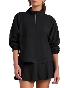Rhone Mirage Water-Repellent Half-Zip Jacket - Black