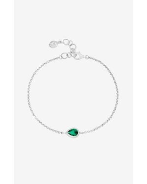 Dower & Hall Garnet Pear Chain Bracelet - Blue