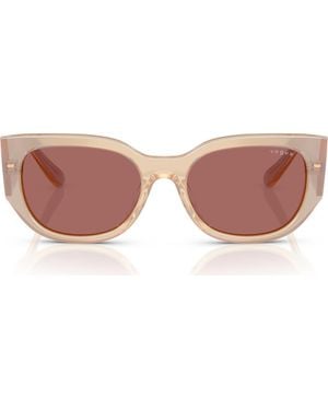 Vogue 53Mm Irregular Sunglasses - Brown