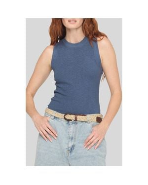 Project Social T Player Rib Racerback Tank - Blue