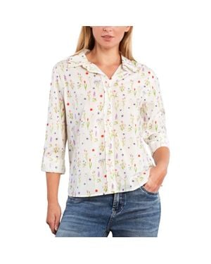 Billy T Cotton Blend Button-Up Shirt - White