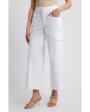 Wit & Wisdom Skyrise Wide Leg Cargo Pants - White