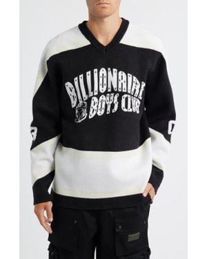 BBCICECREAM Bb Puck V-Neck Jersey Sweater - Black