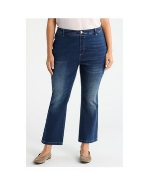 Lyssé Estelle Pull-On Ankle Flare Jeans - Blue
