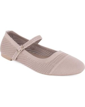 Tahari Dubai Mary Jane Flat - Gray