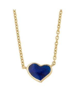 Jan Leslie Single Heart 18 Necklace Set - Blue