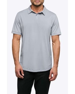 Cuts Trim Fit Cotton Blend Polo - Gray