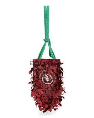 Anya Hindmarch Mini Sriracha Embellished Clutch - Red