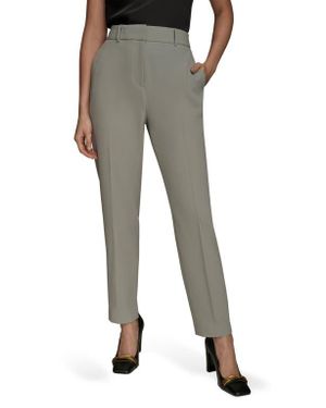 Donna Karan Flat Front Straight Leg Pants - Multicolor