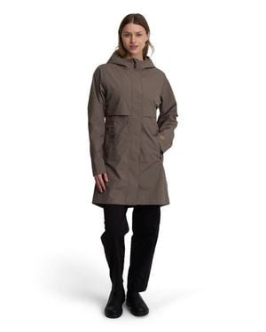 Tentree Nimbus Long Rain Jacket - Brown