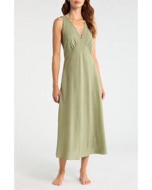 Reformation Lila Sleeveless Sleep Dress - Green