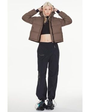 Orolay Puff-O Cropped Down Puffer Jacket - Brown