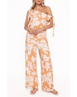 Petal & Pup Flynn Floral One-Shoulder Top & Pants Set - Multicolor