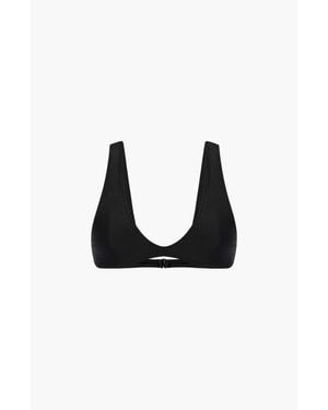 Oddli Scoop Neck Bikini Top - Black
