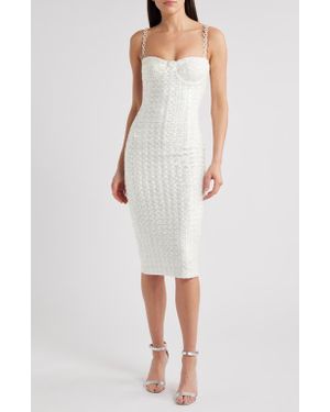 Nadine Merabi Nina Champagne Dress in White | Lyst