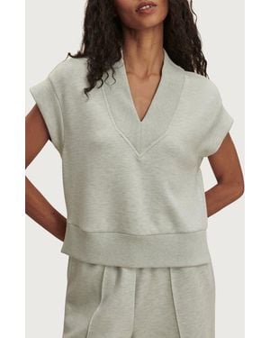 Varley Gracee V-Neck Performance Tank - Gray
