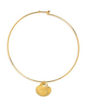 Madewell Shell Wire Choker Necklace - Metallic