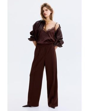 H&M Creased Pants - Brown