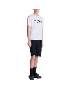 Balmain T-Shirt With Paris Print - White