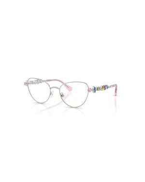 Swarovski 53Mm Cat Eye Optical Glasses - Metallic