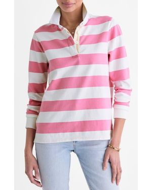 Vineyard Vines Heritage Stripe Organic Cotton Rugby Shirt - Pink