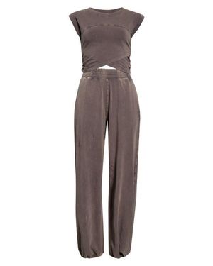 Free People Fp Movement Hot Shot Crossover T-Shirt & Sweatpants Set - Brown