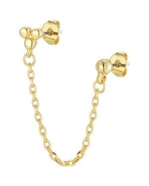 st. Moran Hanging Double Piercing Single Earring - Metallic