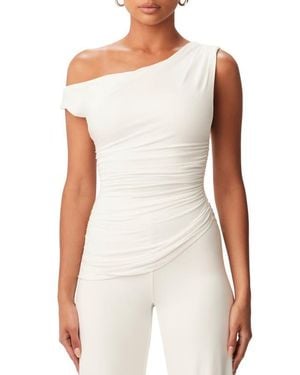 Naked Wardrobe Smooth One-Shoulder Top - White