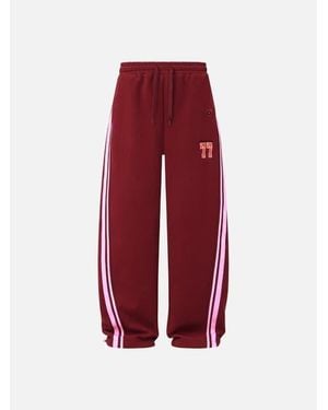 AELFRIC EDEN Stripe Baggy Barrel Sweatpants - Red