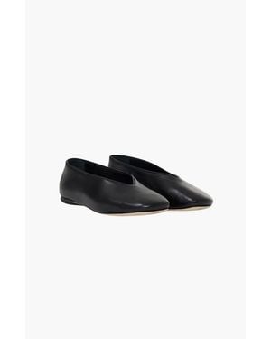 Anine Bing Ana Smooth Leather Flat - Black