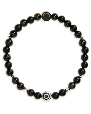 Caputo & Co. Evil Eye Orbit Beaded Bracelet - Black