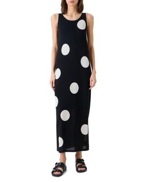 Akris Punto Polka Dot Intarsia Sweater Dress - Black